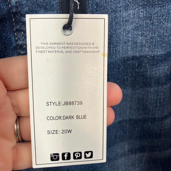 Judy Blue High Rise Control Top Distressed Flare Jeans JB88739 Womens 20W Denim - Picture 7 of 16